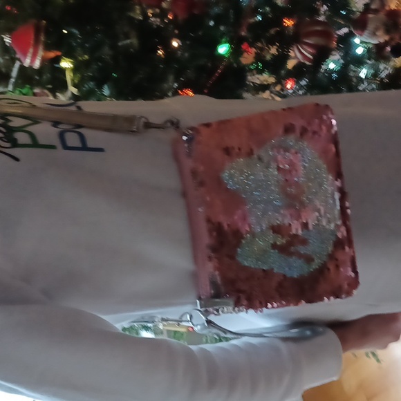 Flippable glittery sequence Meow Purse for small girls 4 to 8 years old. - Picture 8 of 13